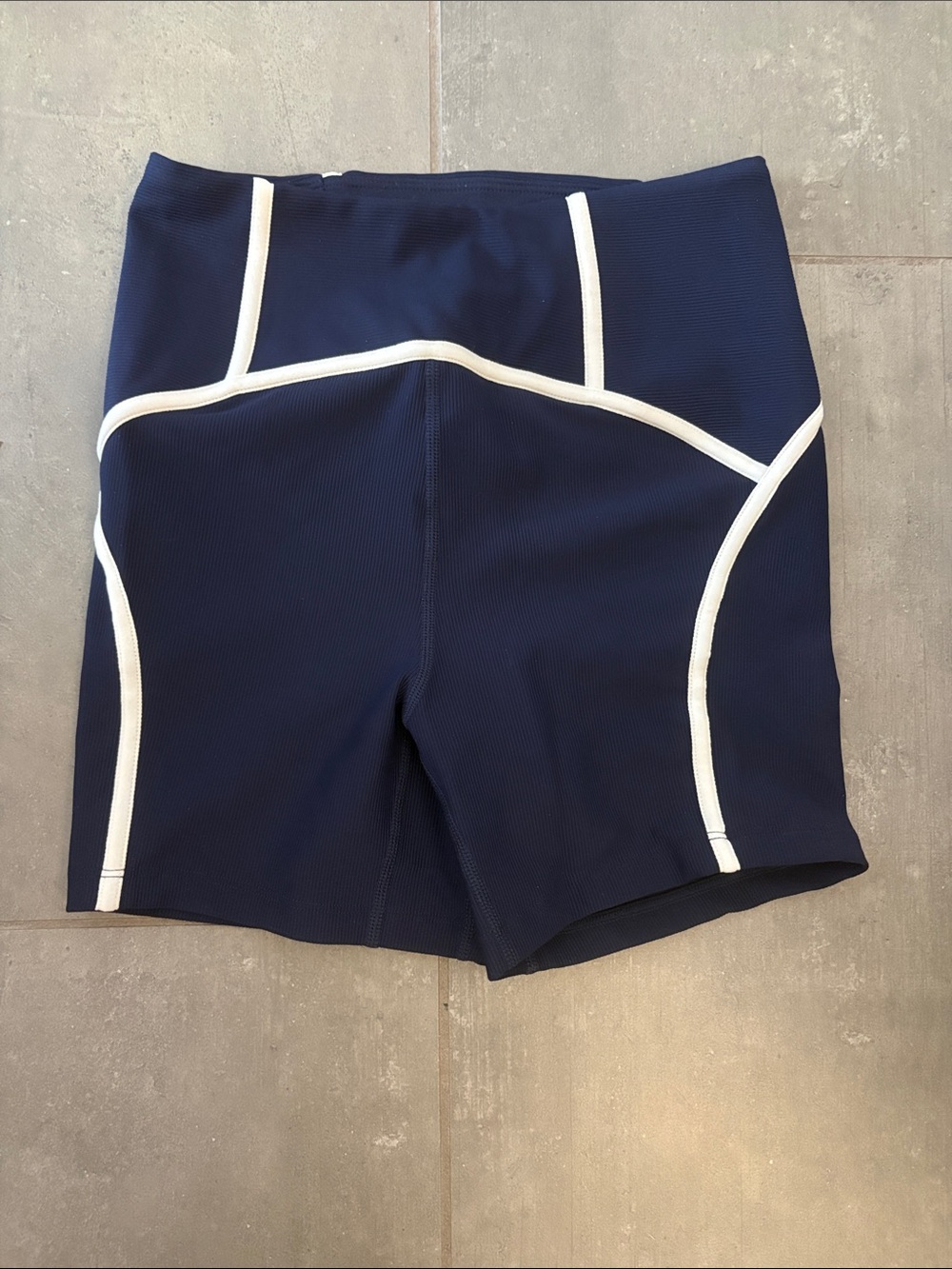 l*space Navy Bike Shorts with White Trim